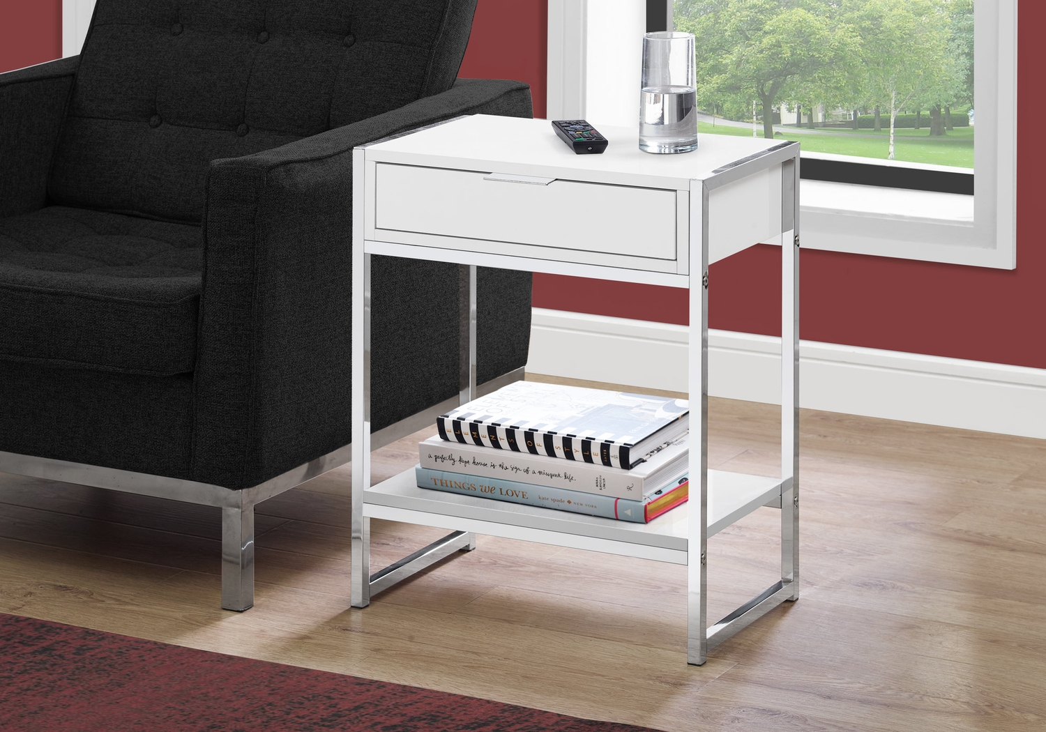 Berrien White Accent Table - Thumbnail - Image 2
