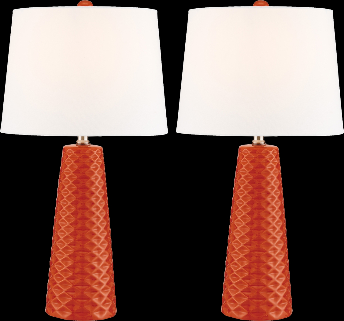 Berryessa Orange Table Lamps, Set of 2 - Thumbnail - Image 1