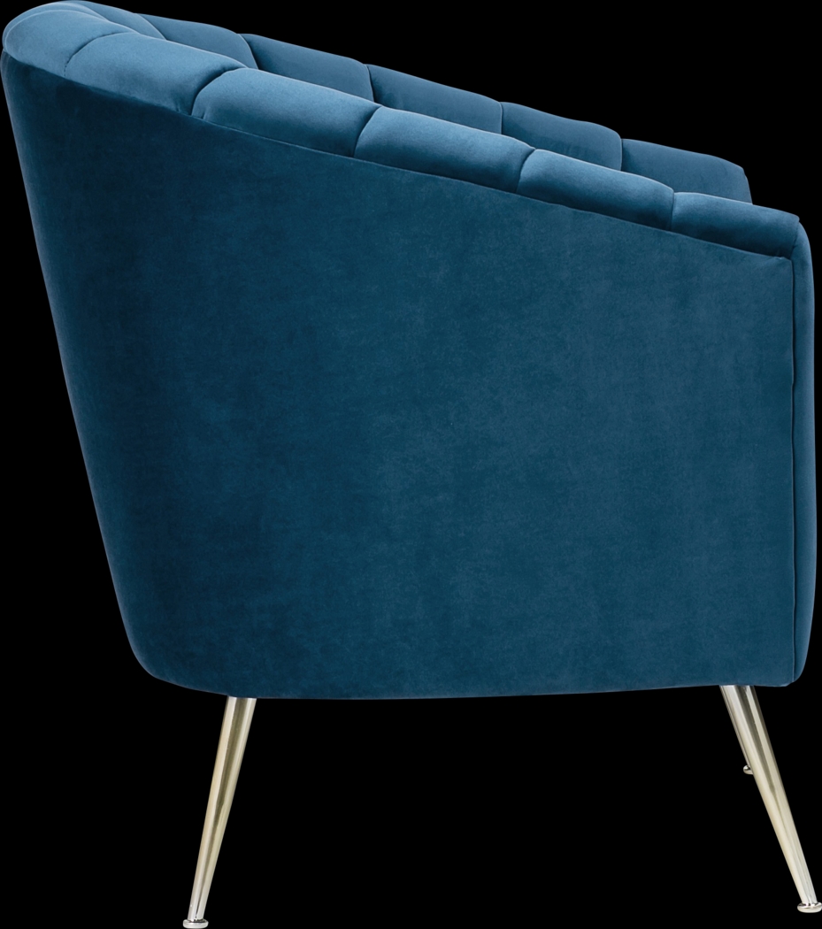 Bersal Blue Accent Chair - Thumbnail - Image 3
