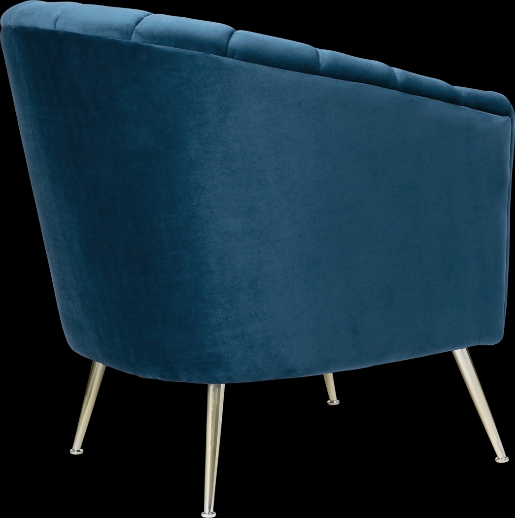 Bersal Blue Accent Chair - Thumbnail - Image 4