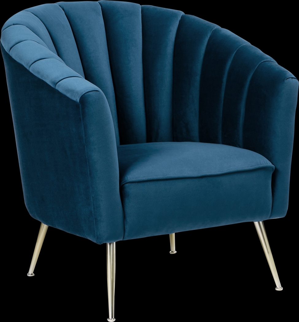 Bersal Blue Accent Chair - Thumbnail - Image 1