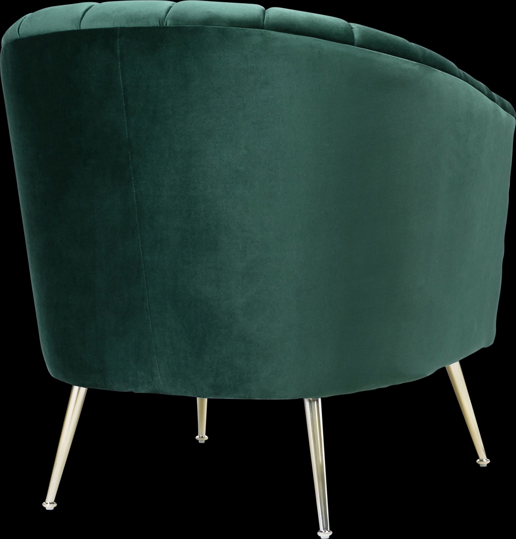 Bersal Green Accent Chair - Thumbnail - Image 4