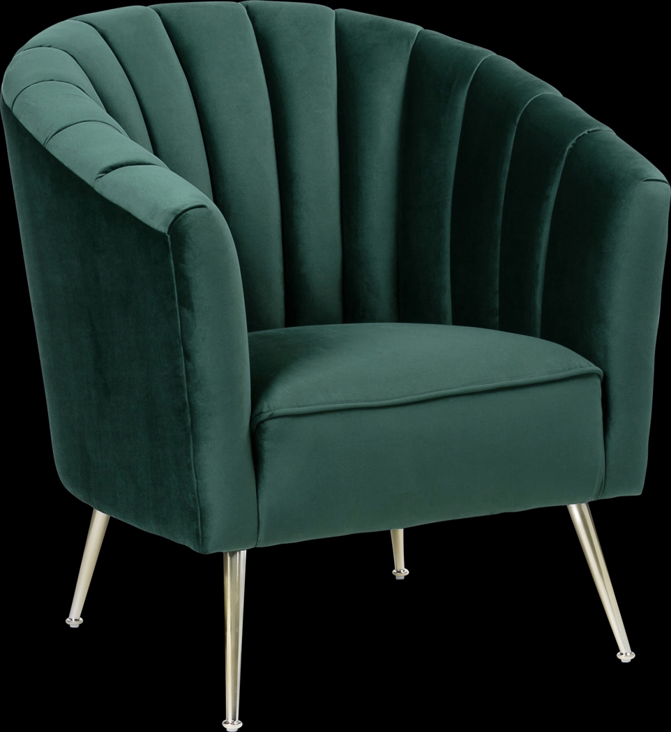 Bersal Green Accent Chair - Thumbnail - Image 1