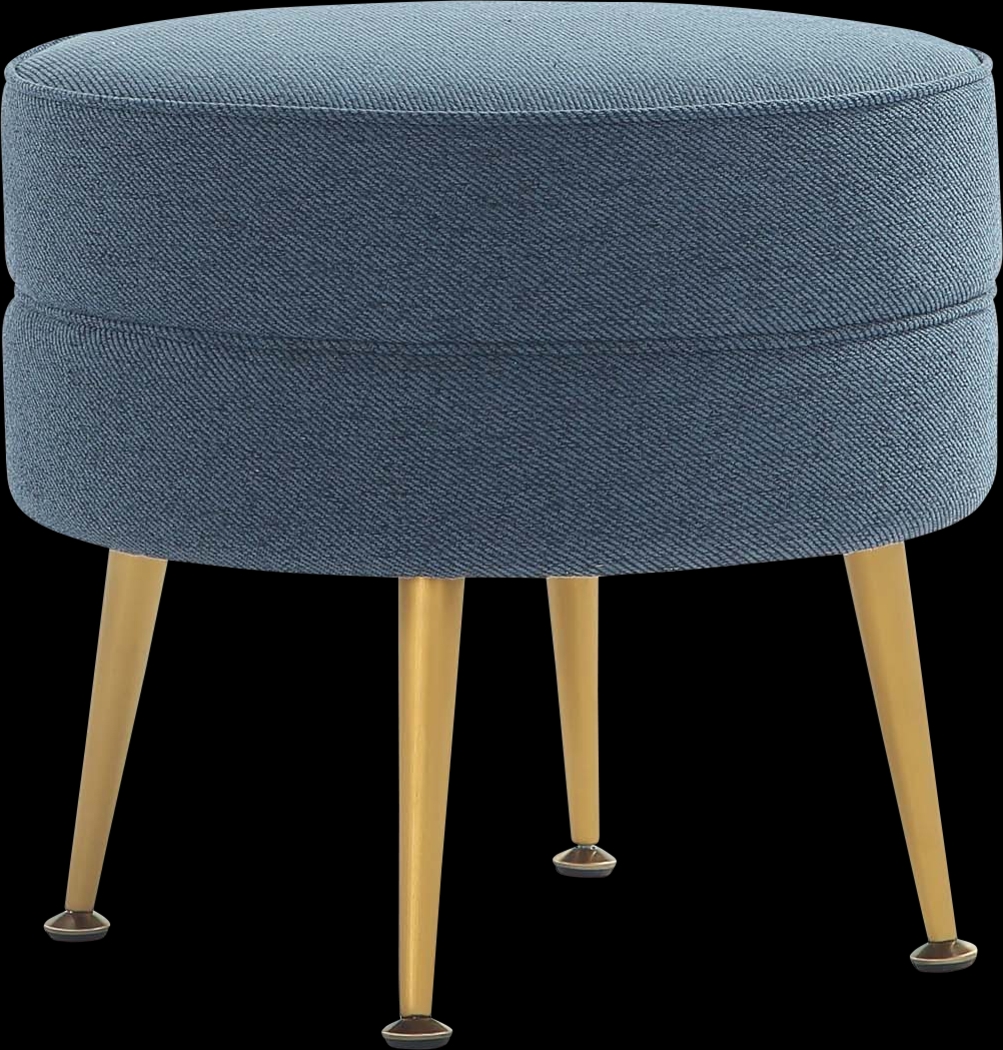 Berseem I Blue Ottoman - Thumbnail - Image 1