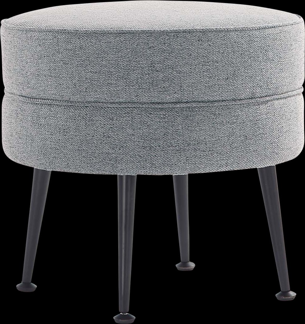 Berseem II Gray Ottoman - Thumbnail - Image 1