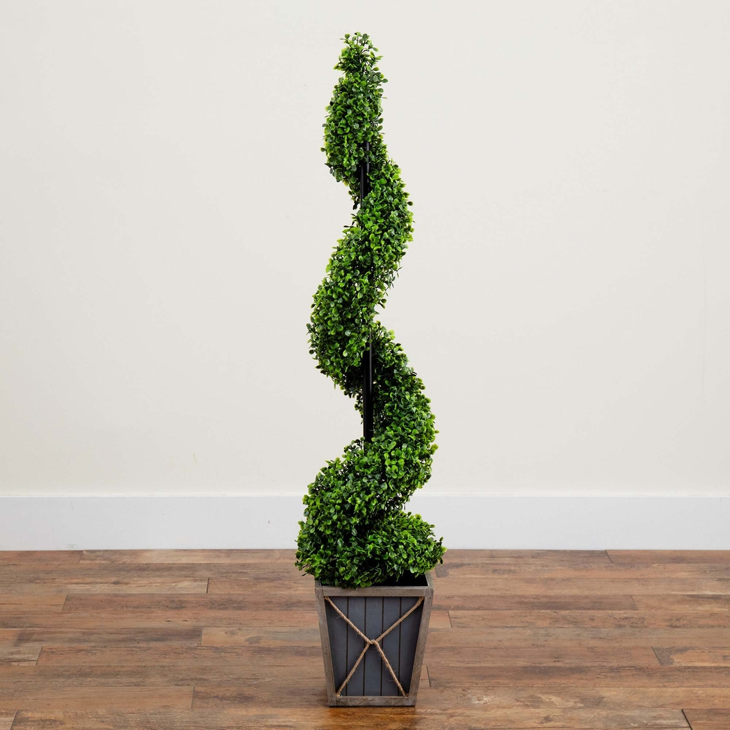 Berteau Green Artificial Boxwood Spiral Tree - Thumbnail - Image 2