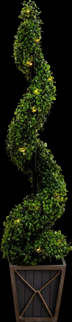 Berteau Green Artificial Boxwood Spiral Tree - Thumbnail - Image 3