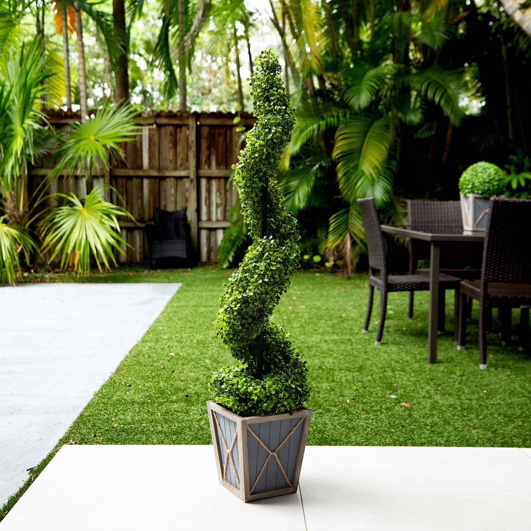 Berteau Green Artificial Boxwood Spiral Tree - Thumbnail - Image 7