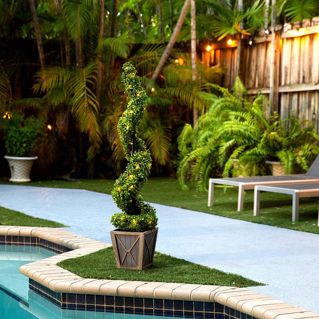 Berteau Green Artificial Boxwood Spiral Tree - Thumbnail - Image 9