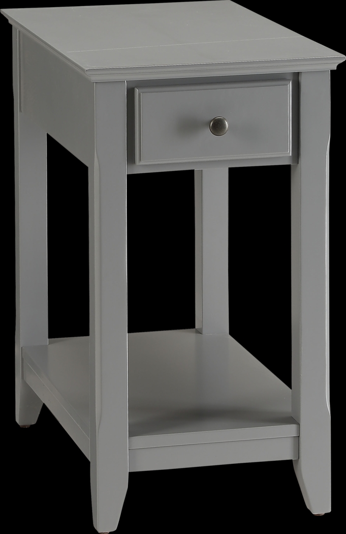 Bertie Gray Chairside Table - Thumbnail - Image 1