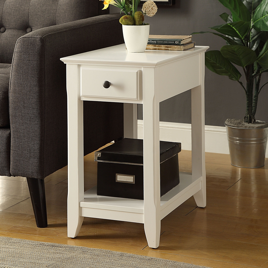 Bertie White Chairside Table - Thumbnail - Image 3