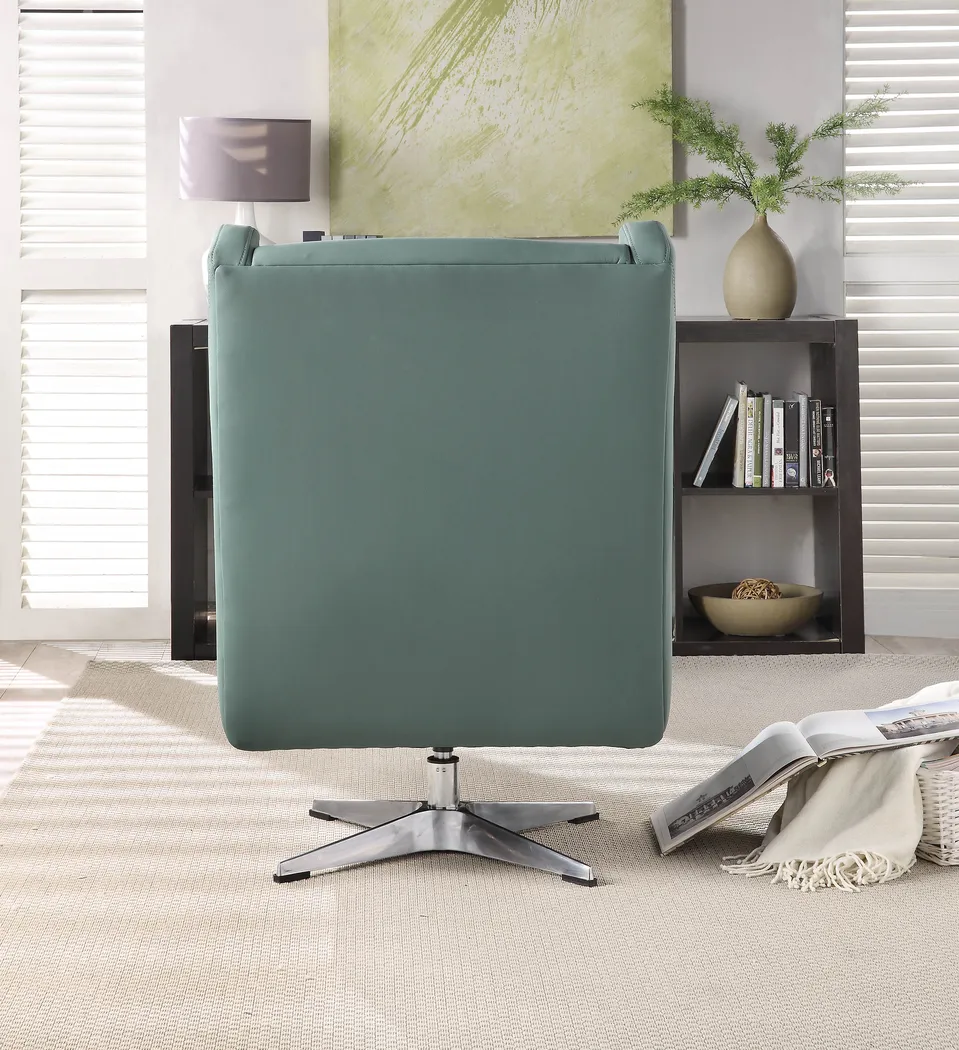Bertino Green Accent Swivel Chair - Thumbnail - Image 2