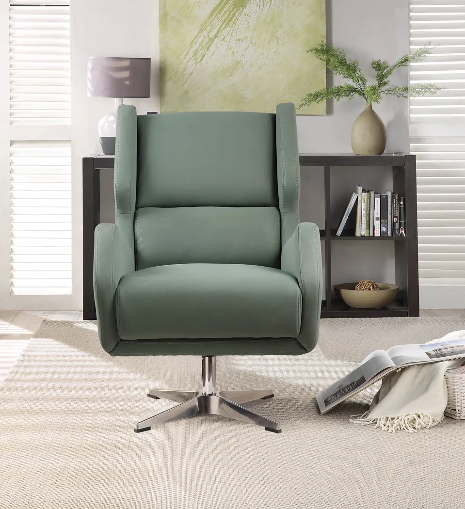 Bertino Green Accent Swivel Chair - Thumbnail - Image 3