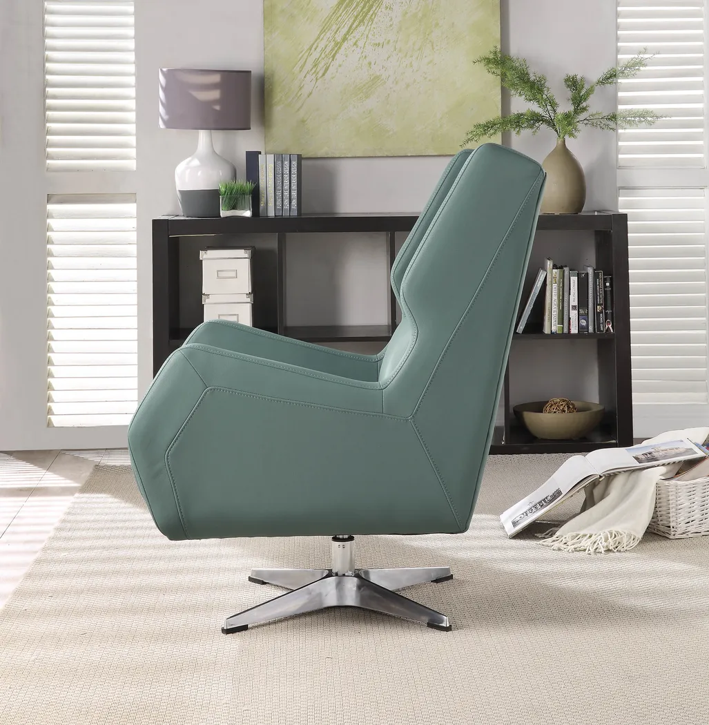 Bertino Green Accent Swivel Chair - Thumbnail - Image 4
