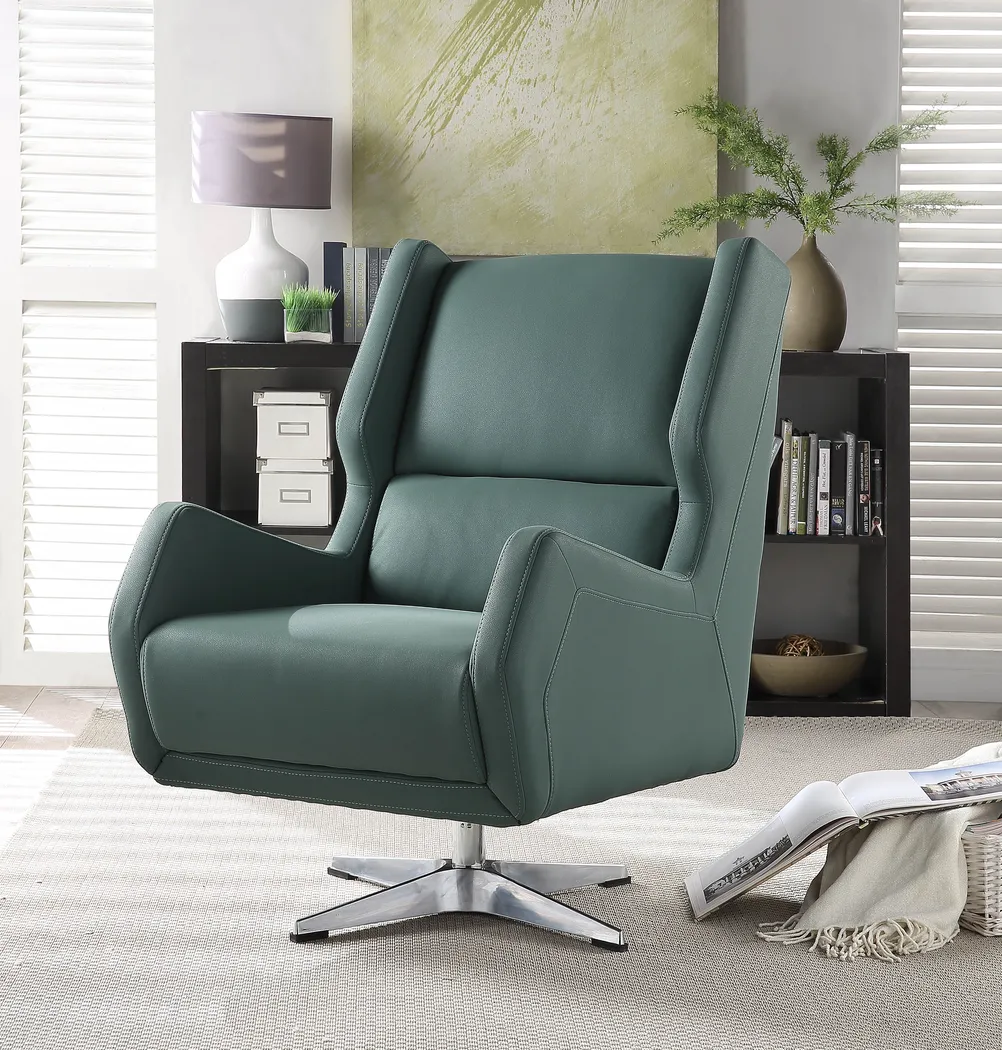 Bertino Green Accent Swivel Chair - Thumbnail - Image 5
