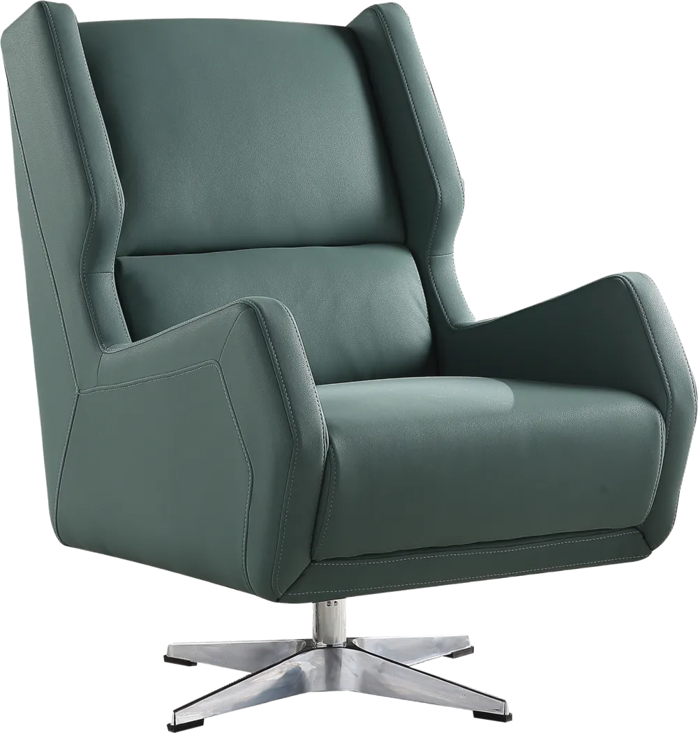 Bertino Green Accent Swivel Chair - Thumbnail - Image 1