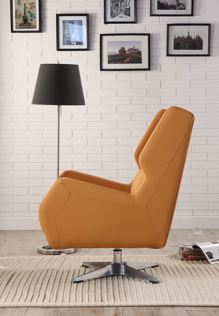 Bertino Orange Accent Swivel Chair - Thumbnail - Image 3
