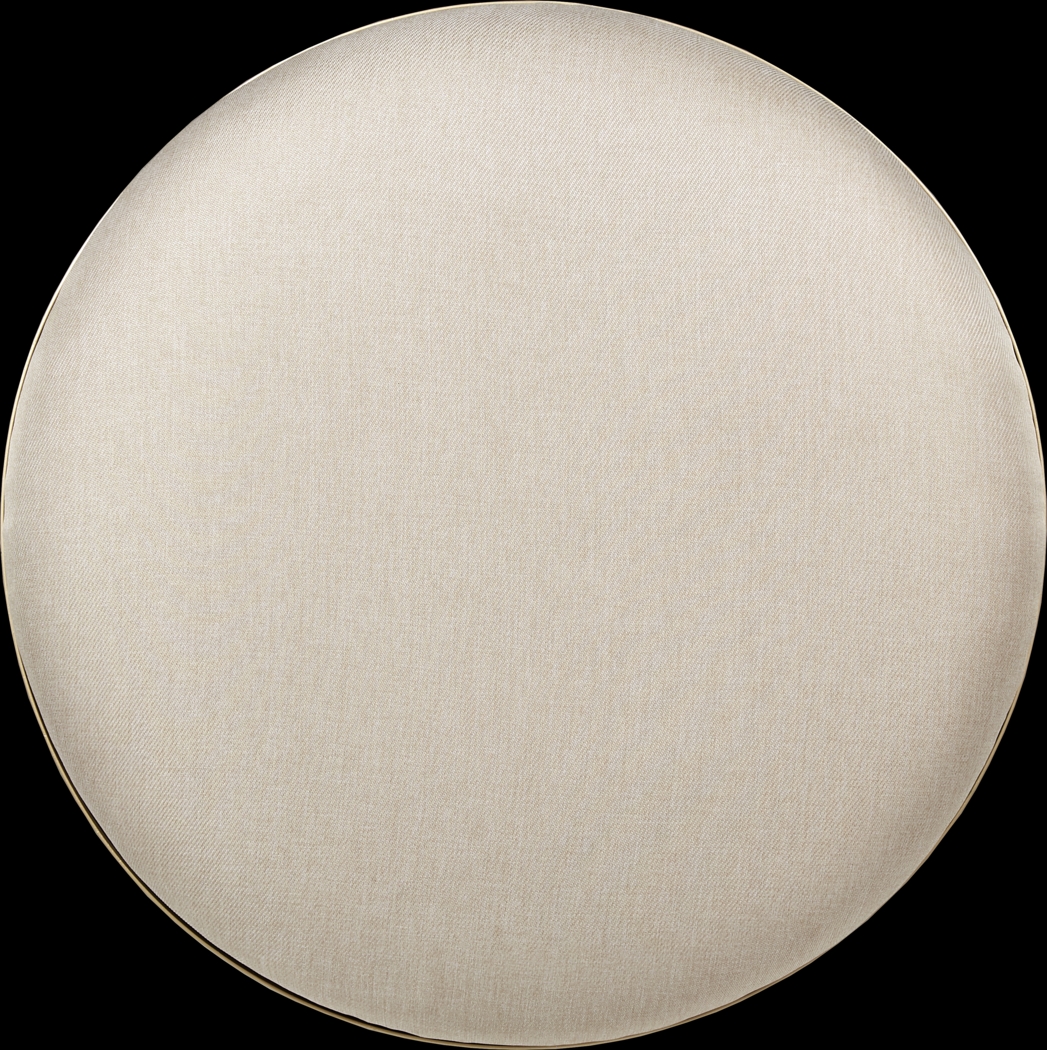 Bertita Ivory Upholstered Cocktail Ottoman - Thumbnail - Image 3