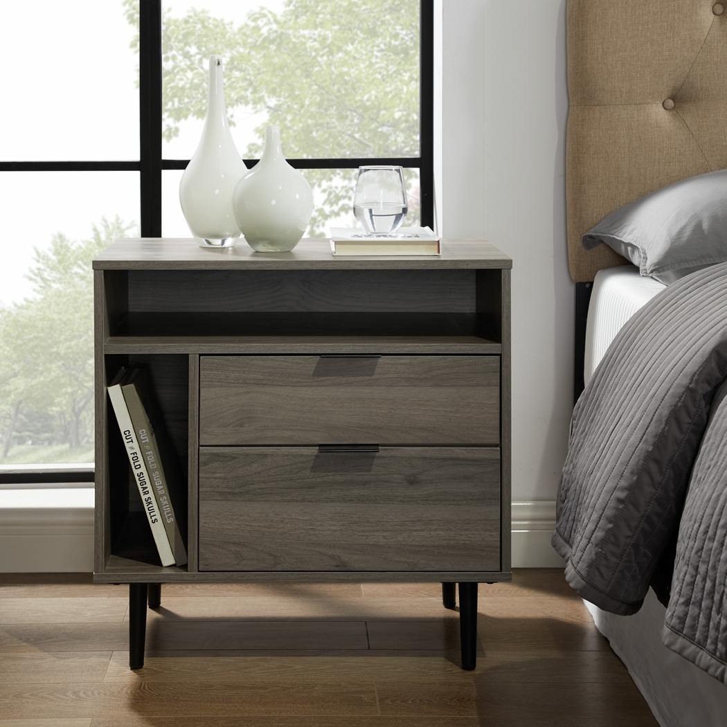 Bertonley Gray Nightstand - Thumbnail - Image 2