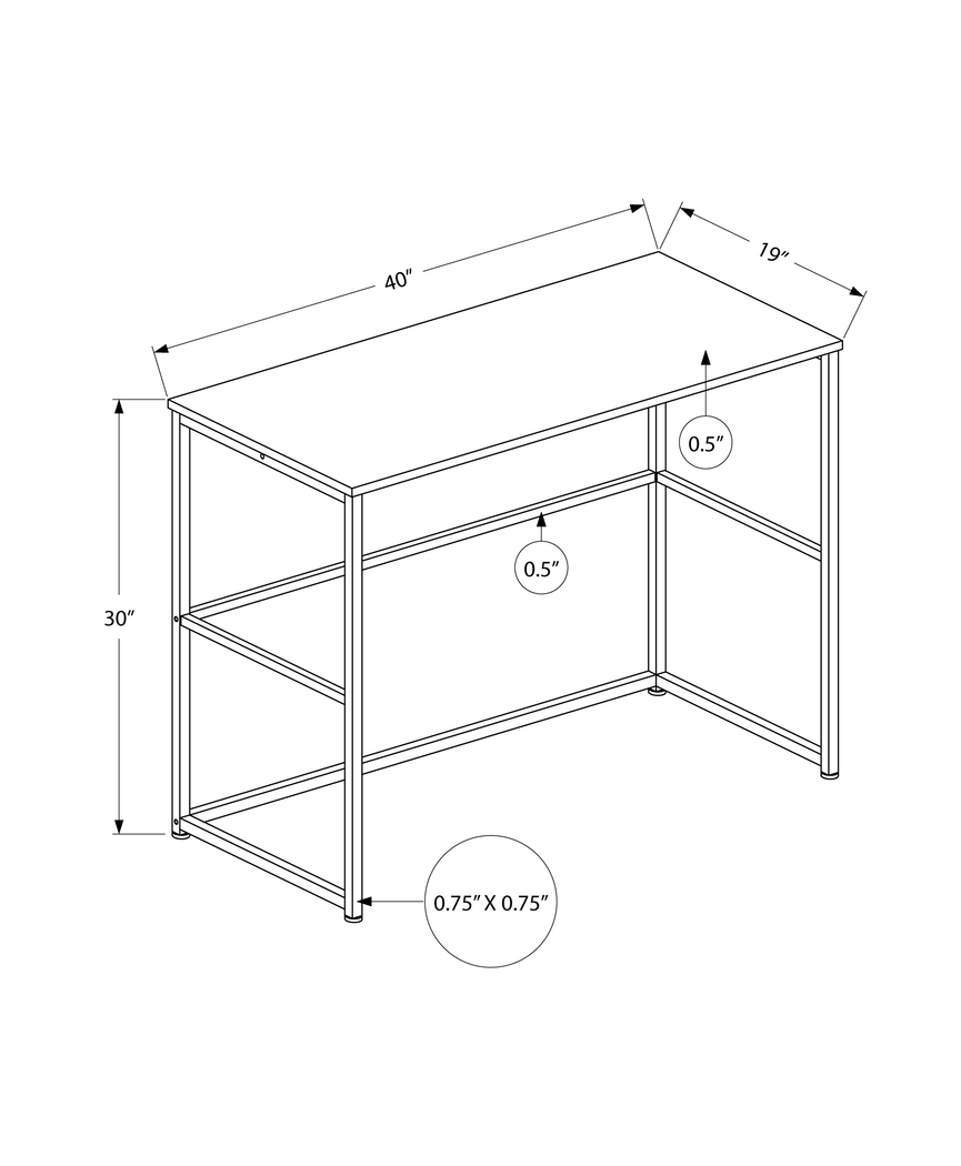Berwicke Gray Desk - Thumbnail - Image 5