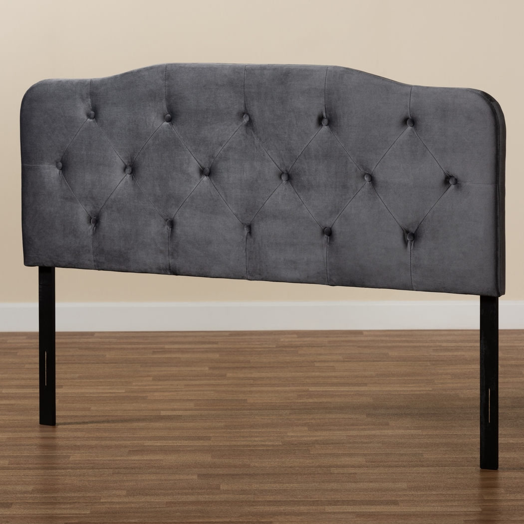 Besancon Gray King Upholstered Headboard - Thumbnail - Image 6