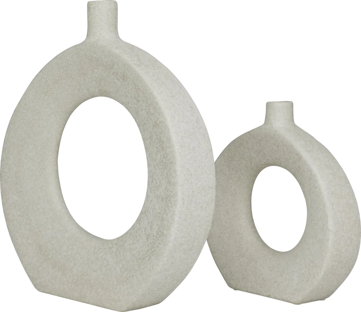 Besem White Vase, Set of 2 - Thumbnail - Image 4