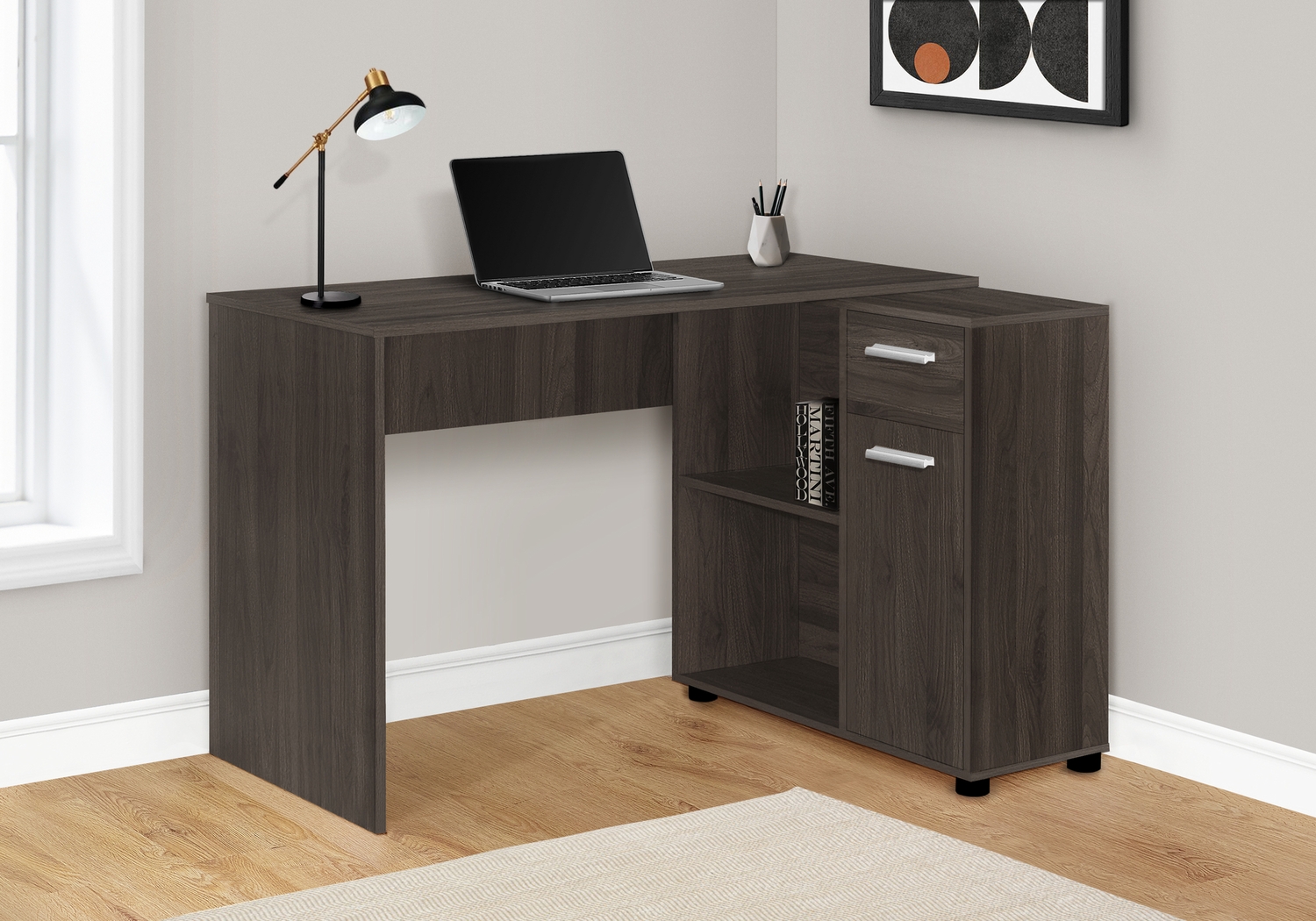 Bestrom Oak Brown Desk - Thumbnail - Image 2