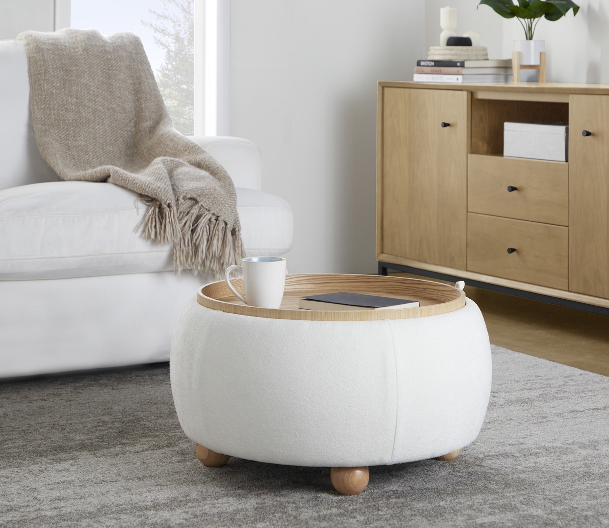 Betana White Ottoman - Thumbnail - Image 2