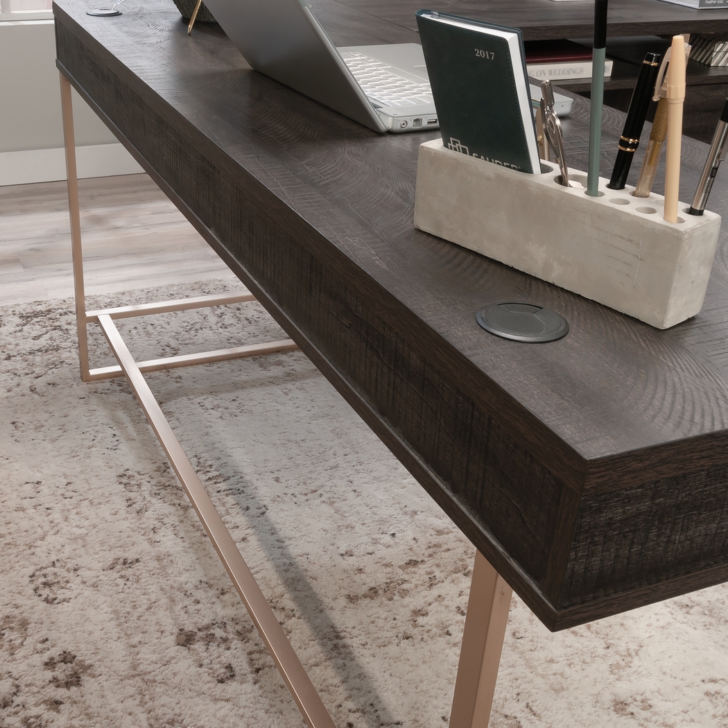Betanray Dark Brown L-Desk - Thumbnail - Image 5