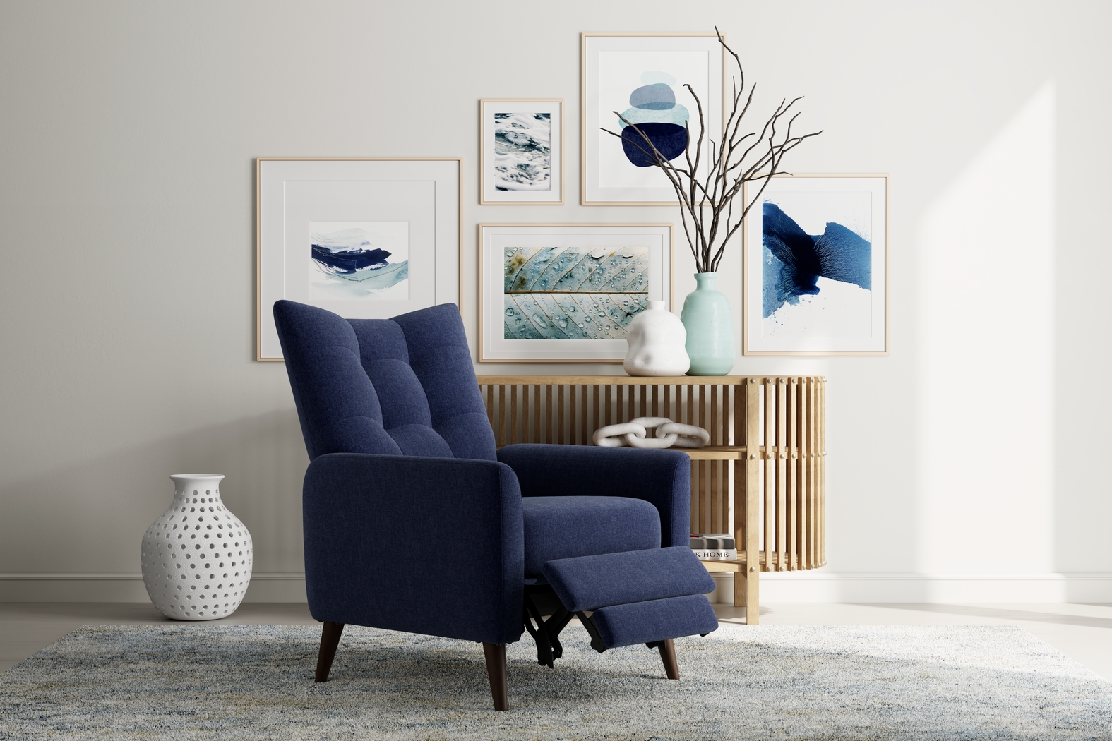 Bethany Ink Push Back Recliner - Thumbnail - Image 3