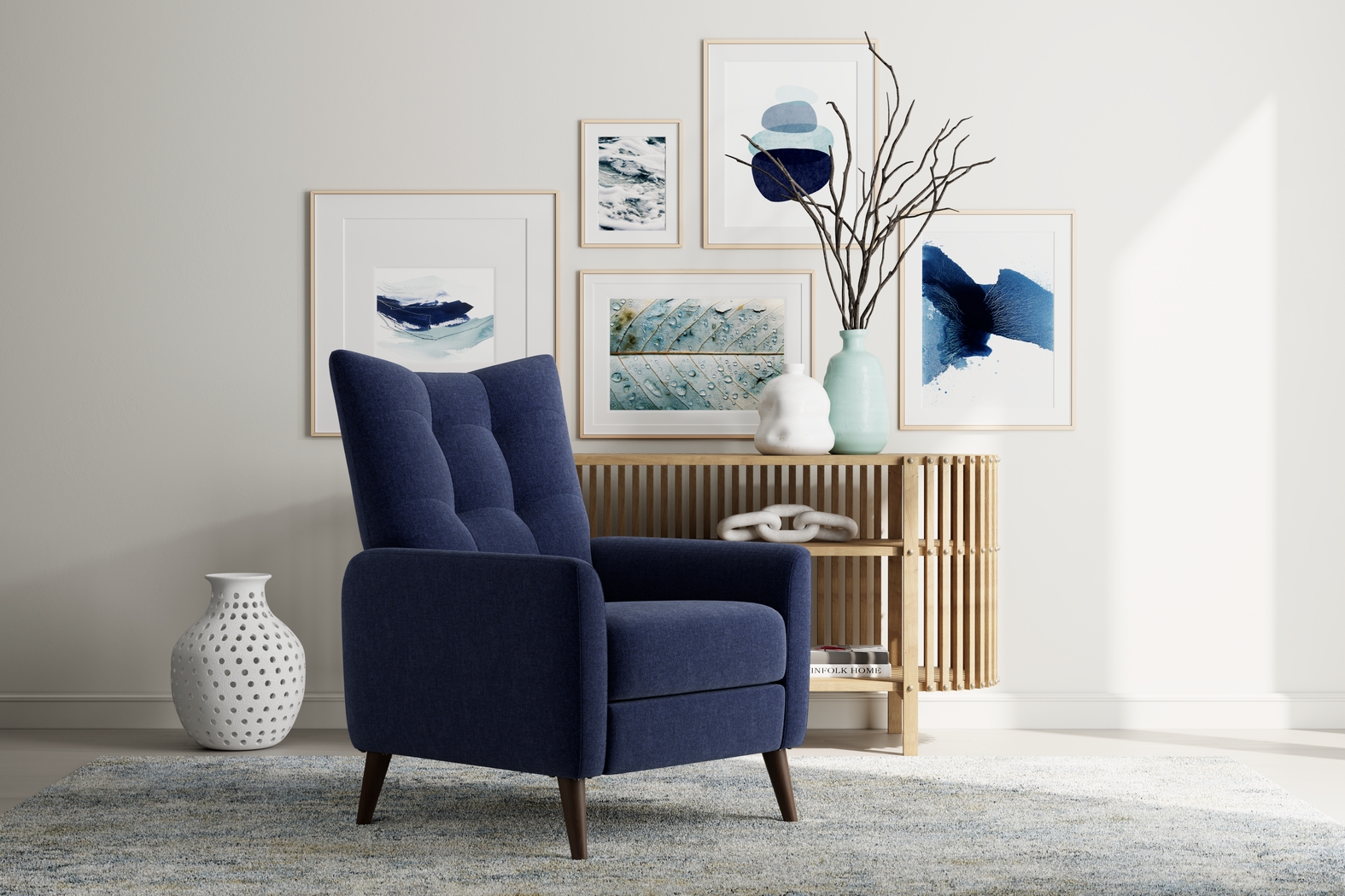 Bethany Ink Push Back Recliner - Thumbnail - Image 4