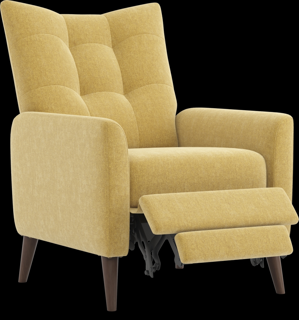 Bethany Yellow Push Back Recliner - Thumbnail - Image 1