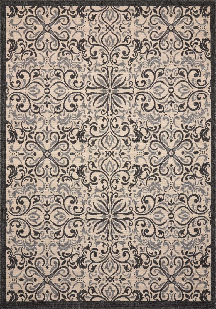 Bethia Ivory 5' x 8'  Indoor/Outdoor Rug - Thumbnail - Image 1