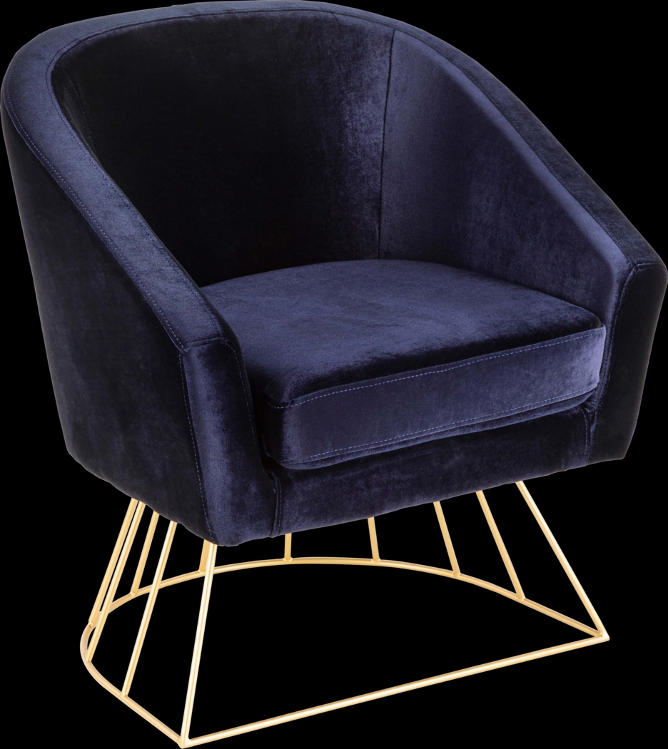 Bethune Blue Accent Chair - Thumbnail - Image 1