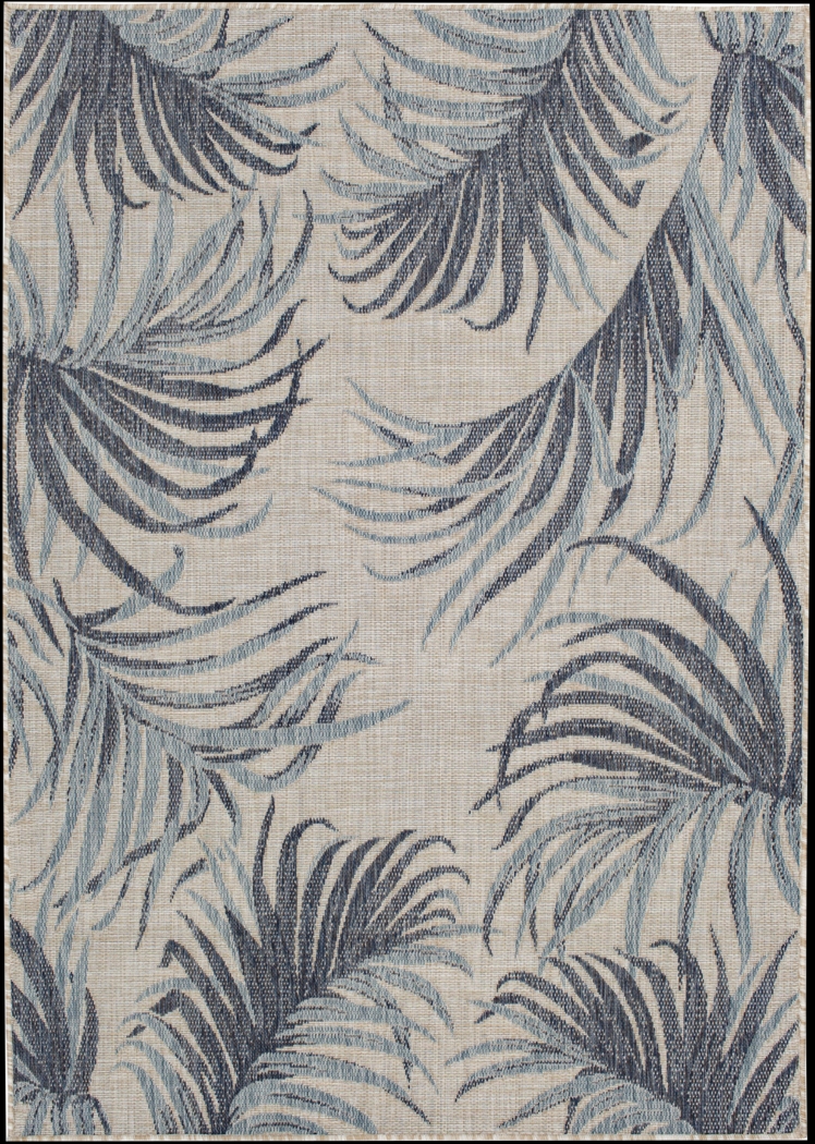 Bethune Shores Dark Blue 7'10 x 9'10 Indoor/Outdoor Rug - Thumbnail - Image 1