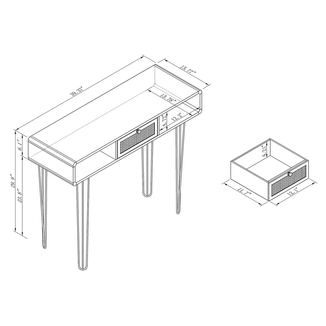Bethurum Brown Console Table - Thumbnail - Image 11