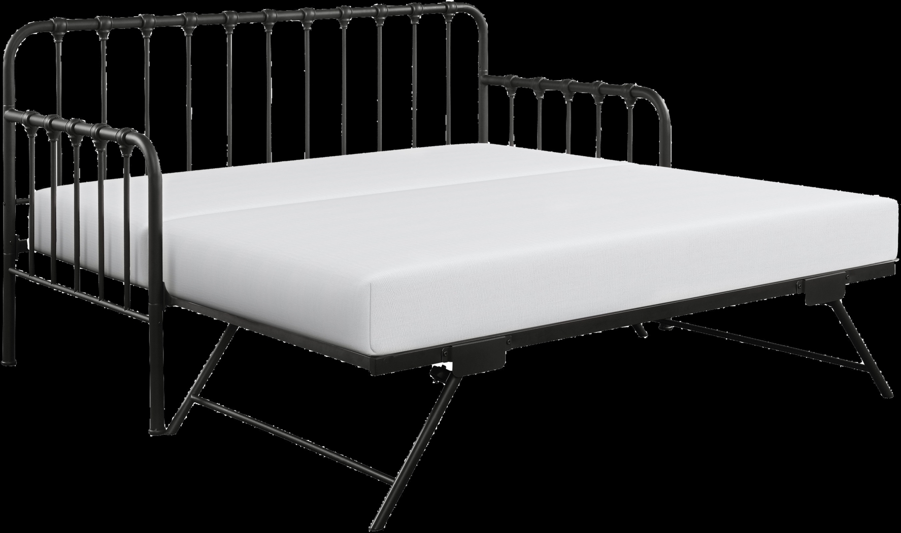Betlin Black Daybed with Lift Up Trundle - Thumbnail - Image 1