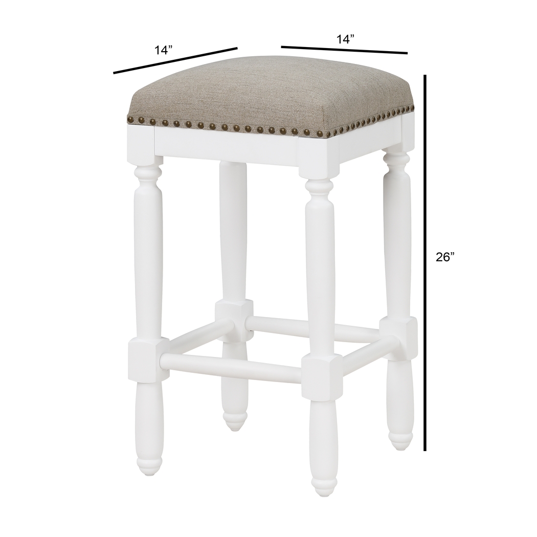 Betram Beige Counter Stool - Thumbnail - Image 8