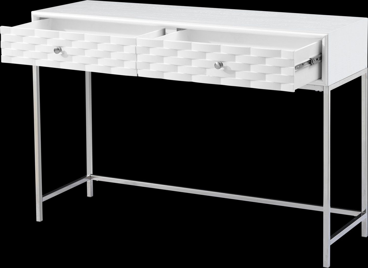 Betrand White Sofa Table - Thumbnail - Image 3