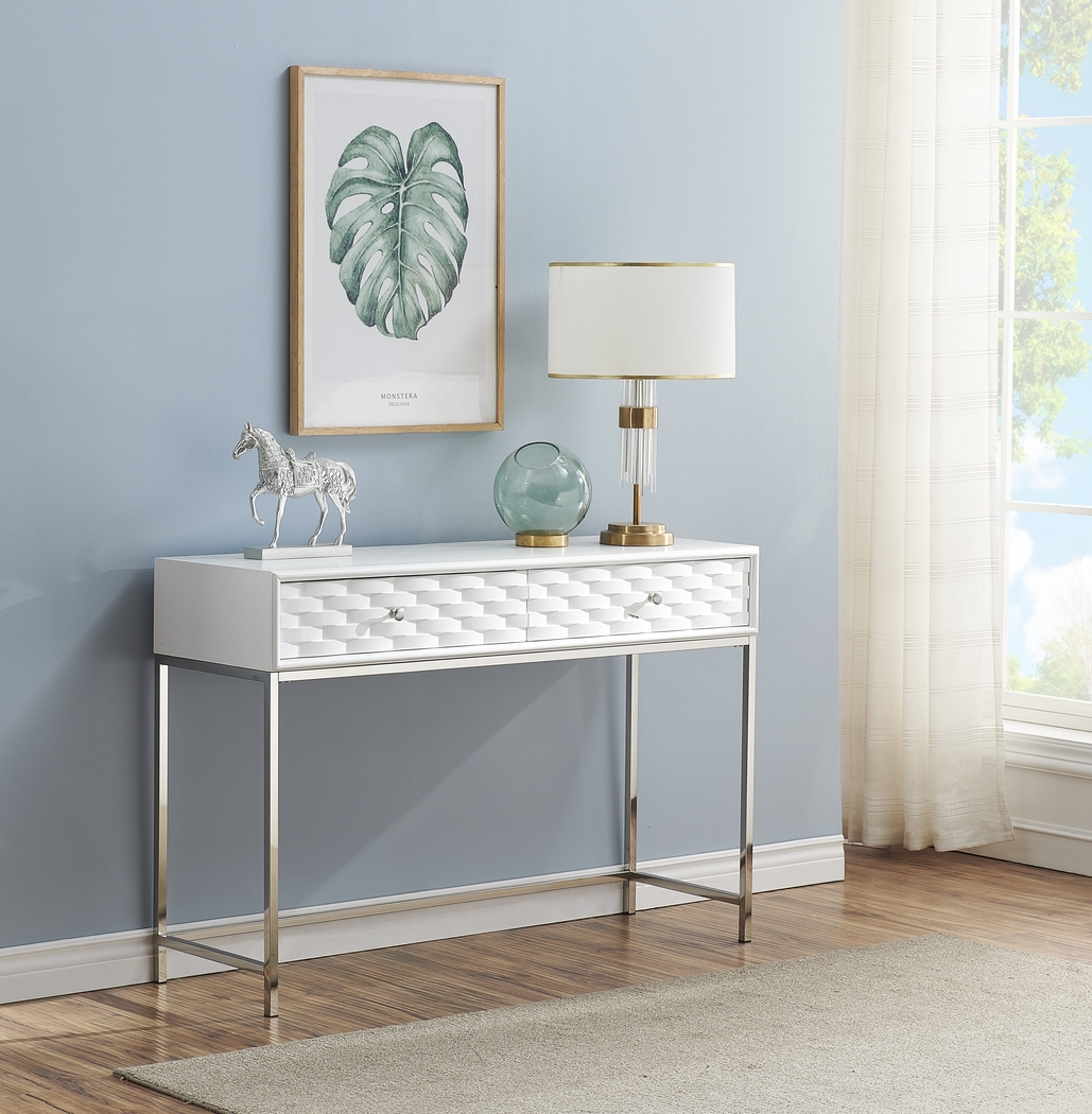 Betrand White Sofa Table - Thumbnail - Image 6