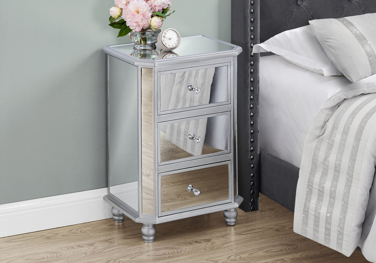Beveridge Silver Nightstand - Thumbnail - Image 2