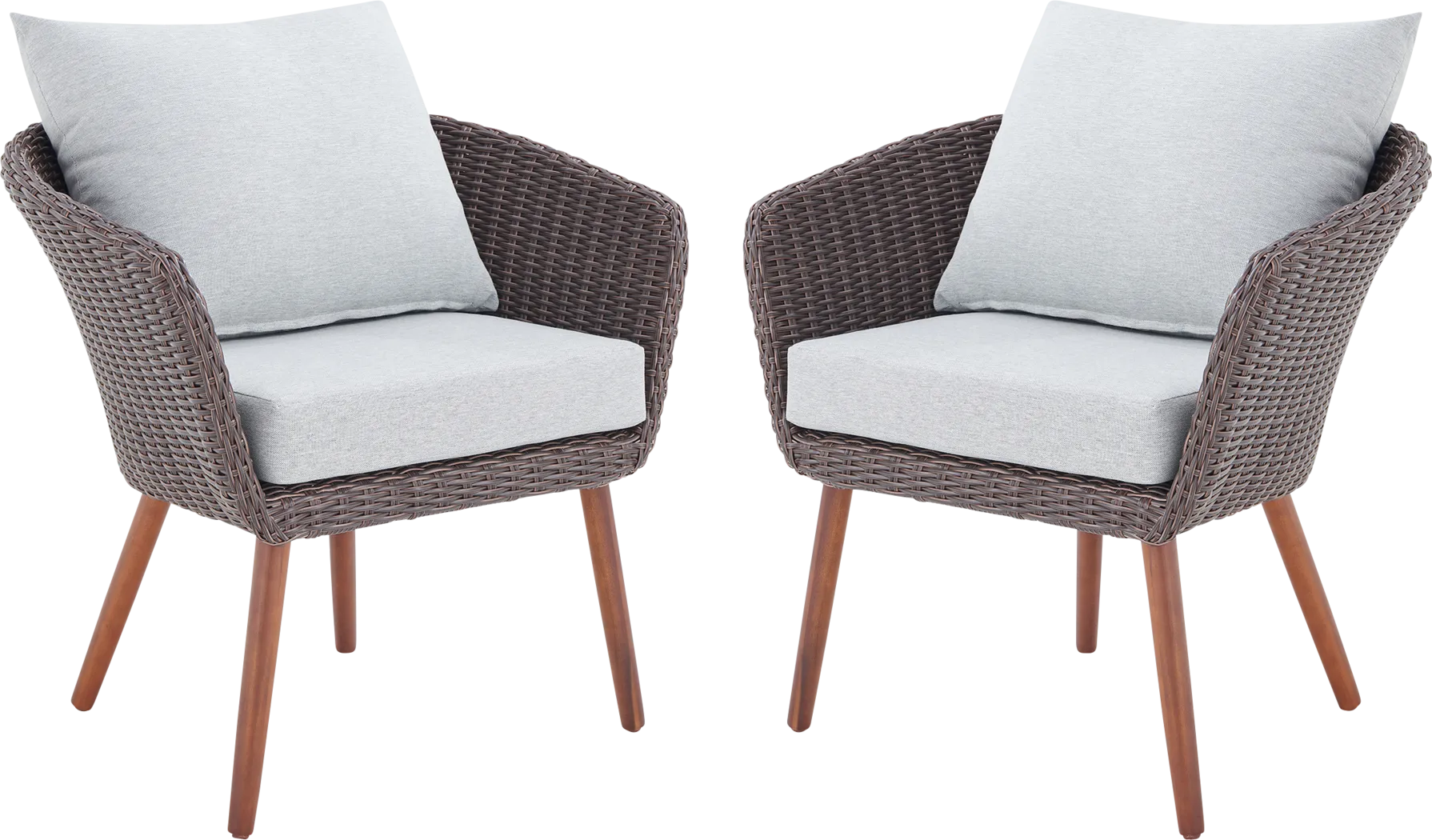 Beverly Shores Gray Outdoor Chair, Set of 2 - Thumbnail - Image 1