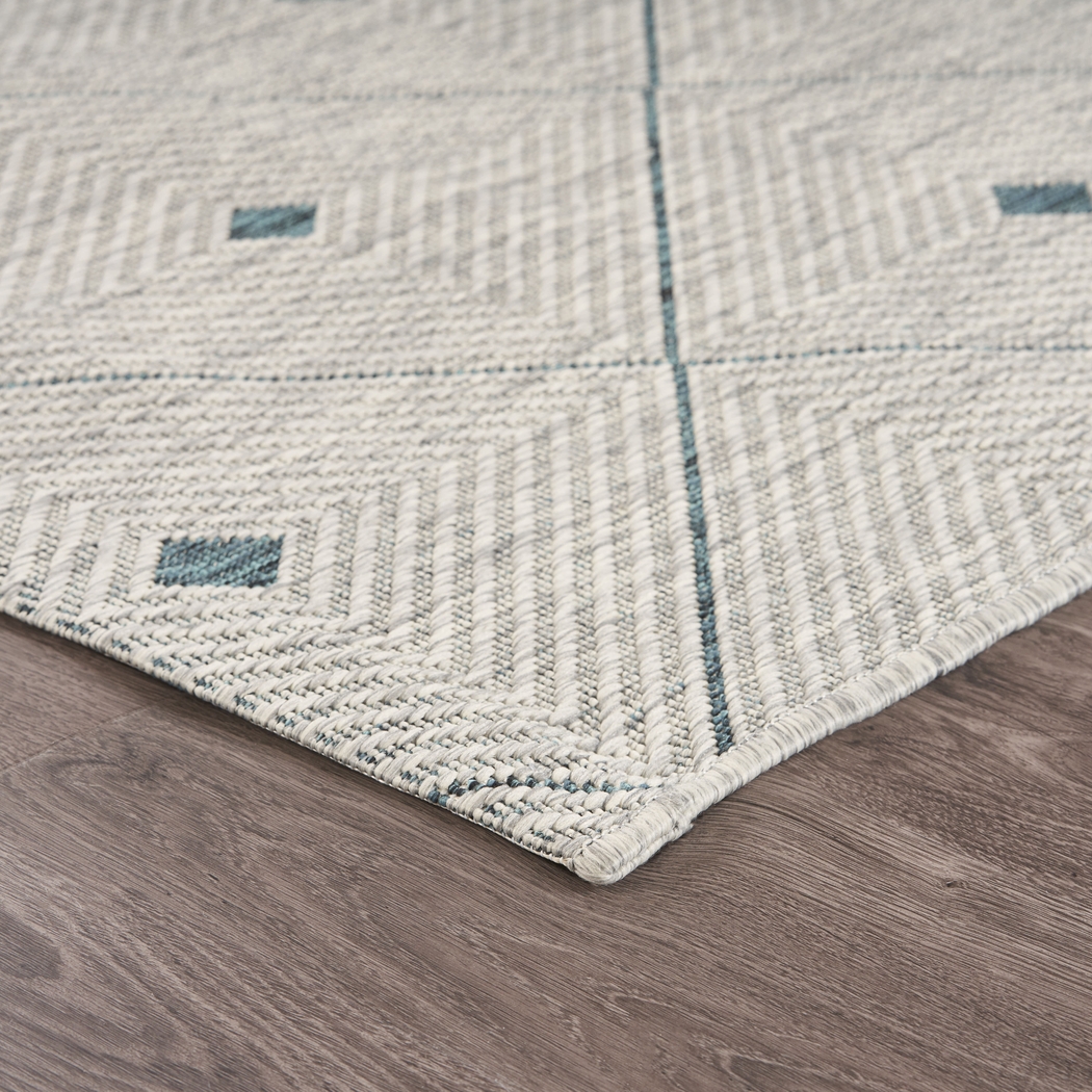 Beverpon Blue/Gray 5' x 8' Indoor/Outdoor Rug - Thumbnail - Image 6