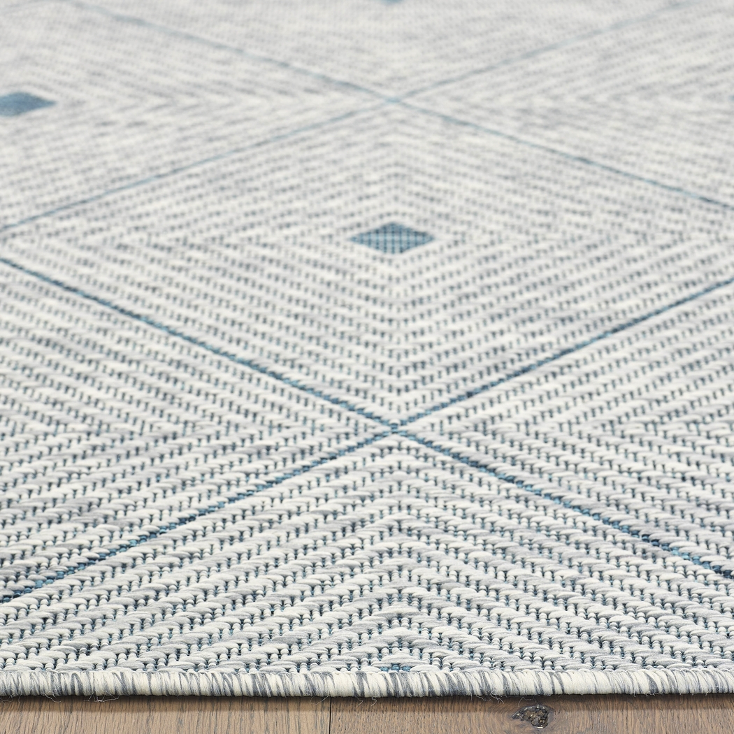 Beverpon Blue/Gray 7'9 x 9'9 Indoor/Outdoor Rug - Thumbnail - Image 3