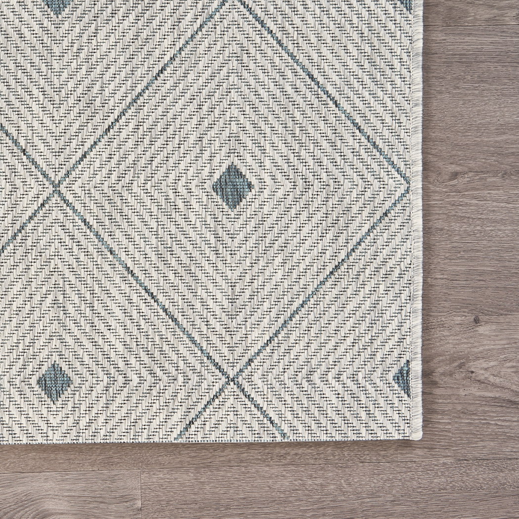 Beverpon Blue/Gray 7'9 x 9'9 Indoor/Outdoor Rug - Thumbnail - Image 5