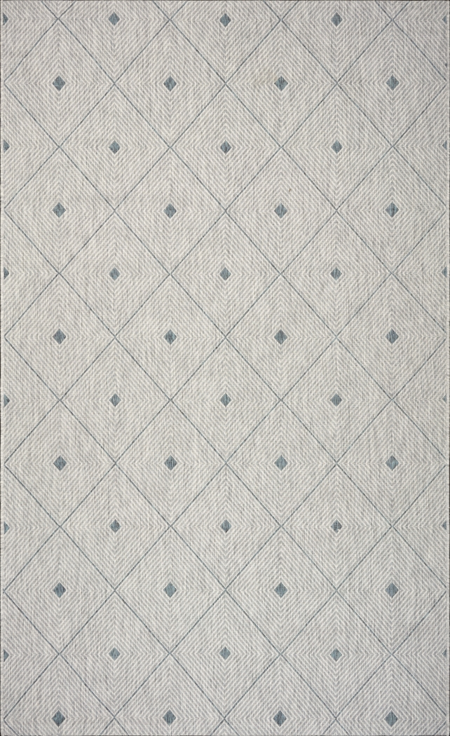 Beverpon Blue/Gray 7'9 x 9'9 Indoor/Outdoor Rug - Thumbnail - Image 1