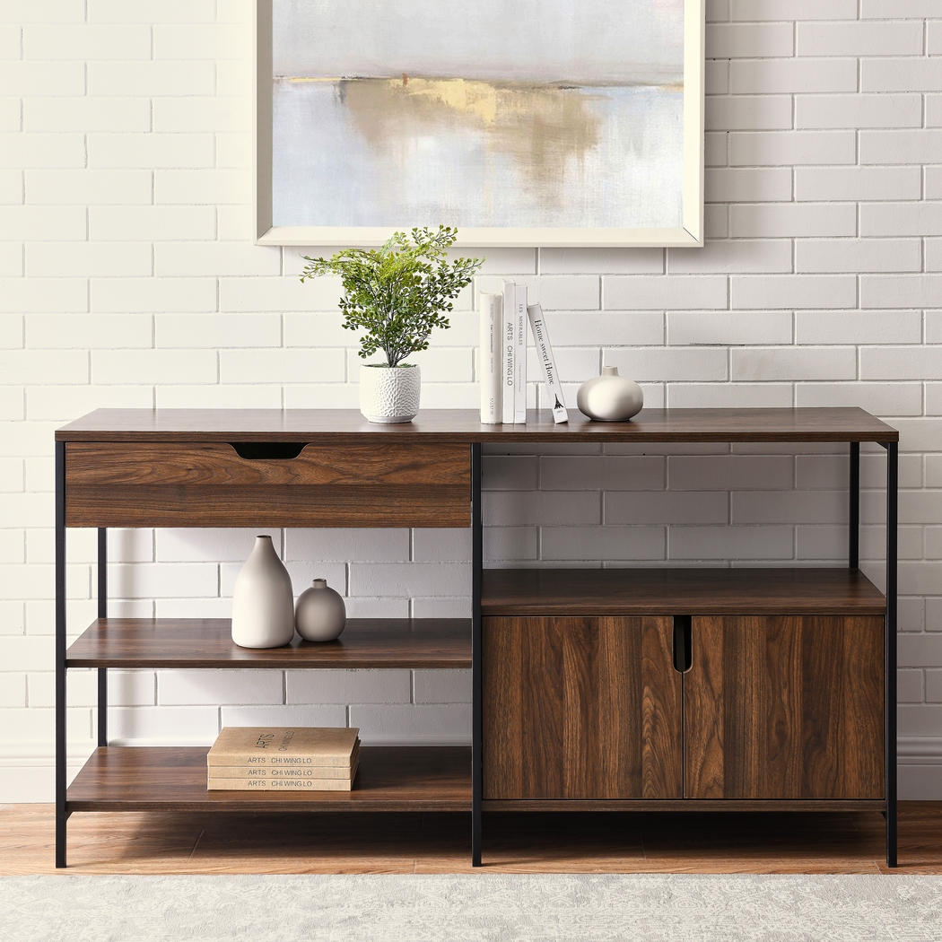 Beverwil Walnut 58 in. Console - Thumbnail - Image 4