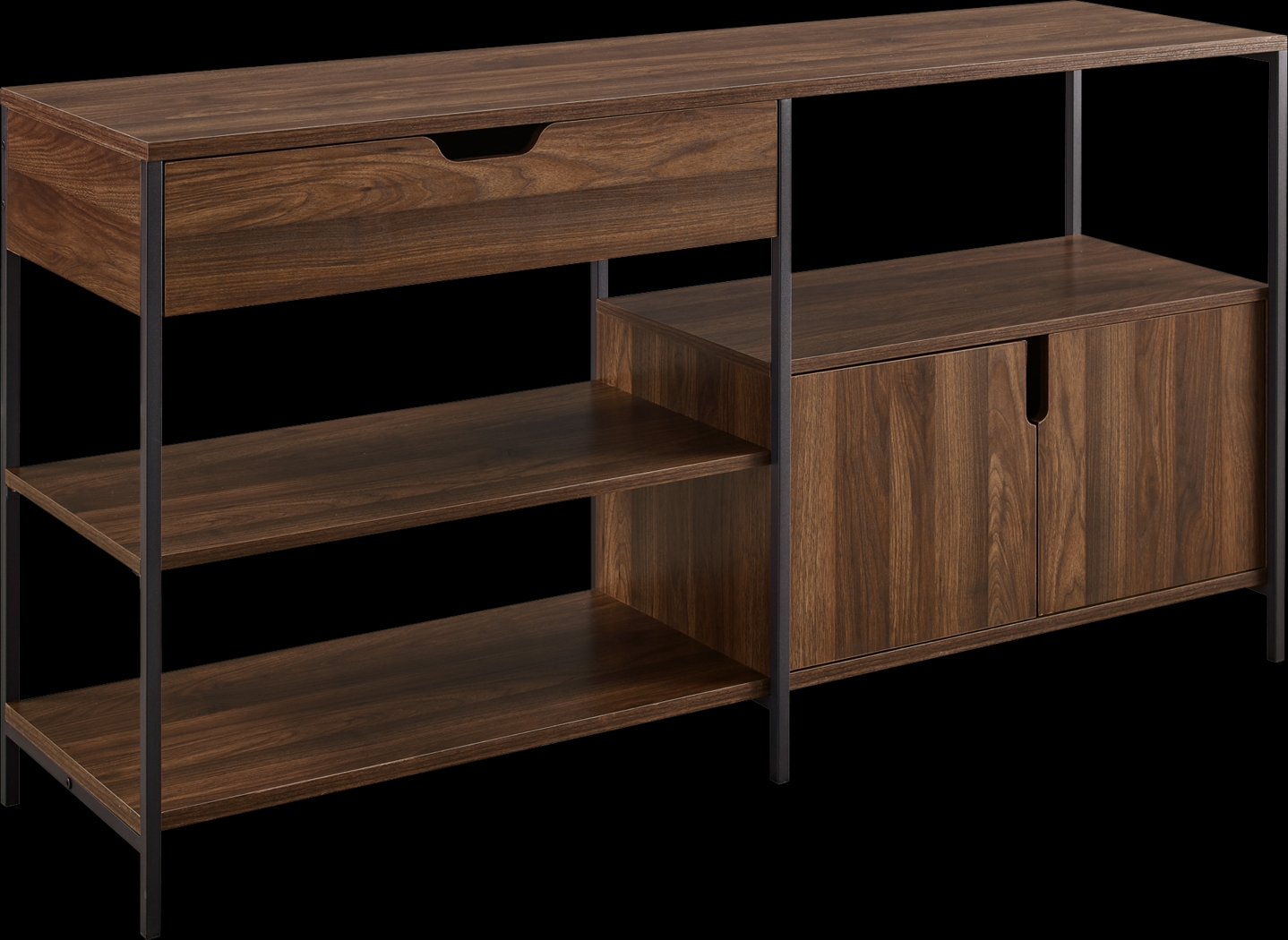 Beverwil Walnut 58 in. Console - Thumbnail - Image 1