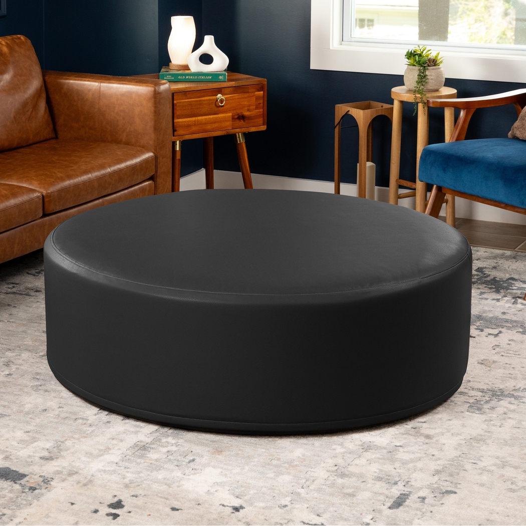 Bevina I Black Large Ottoman - Thumbnail - Image 3