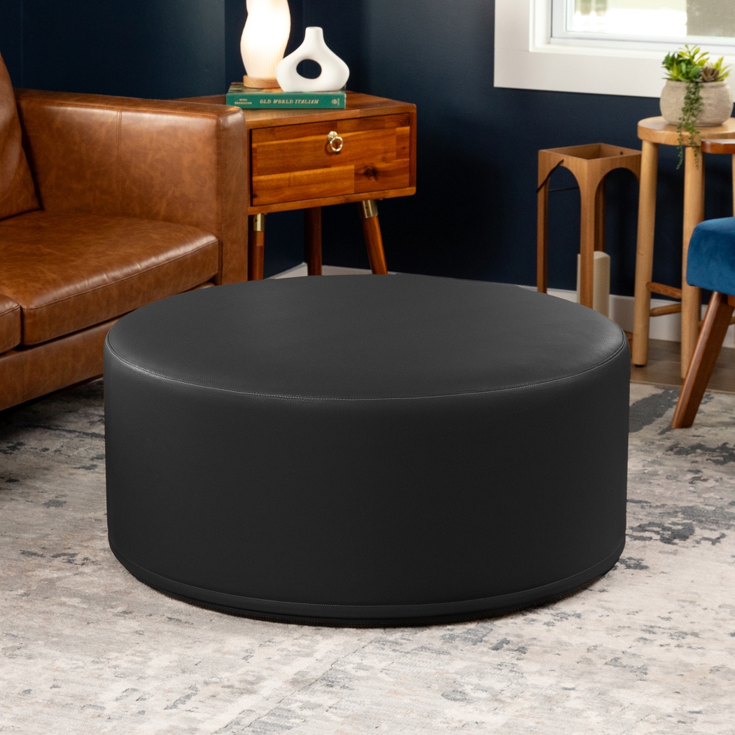 Bevina I Black Ottoman - Thumbnail - Image 4